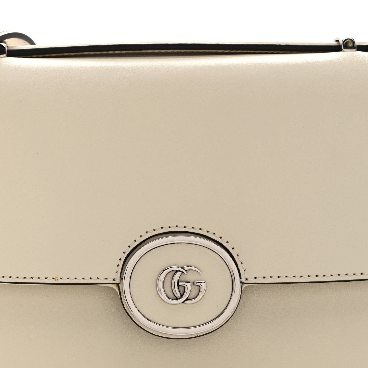Gucci Senna Calfskin Petite GG Top Handle Shoulder Bag Mystic White 9 of 11