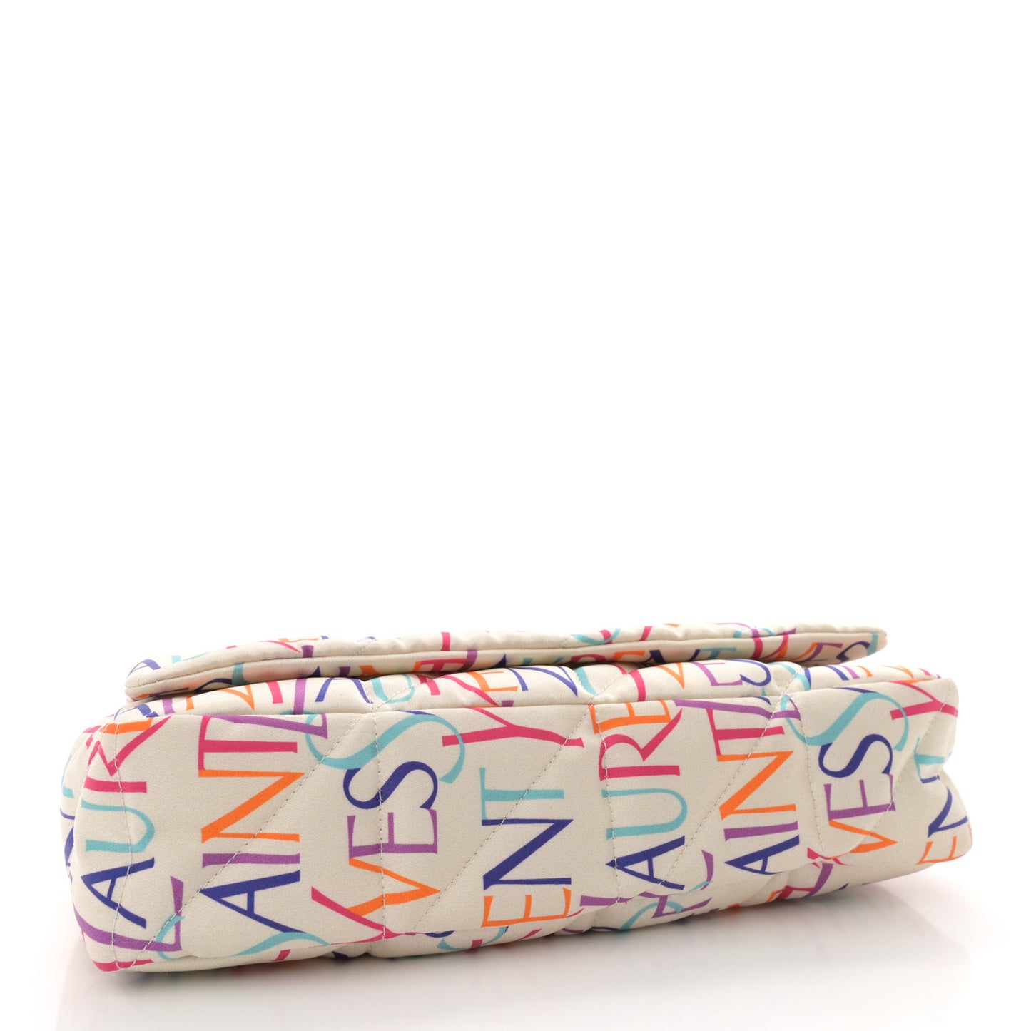 Silk Carre Rive Gauche Print Patchwork Monogram Medium Jamie Multicolor White