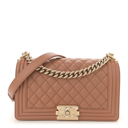 Chanel Caviar Quilted Medium Boy Flap Brown 1 of 11