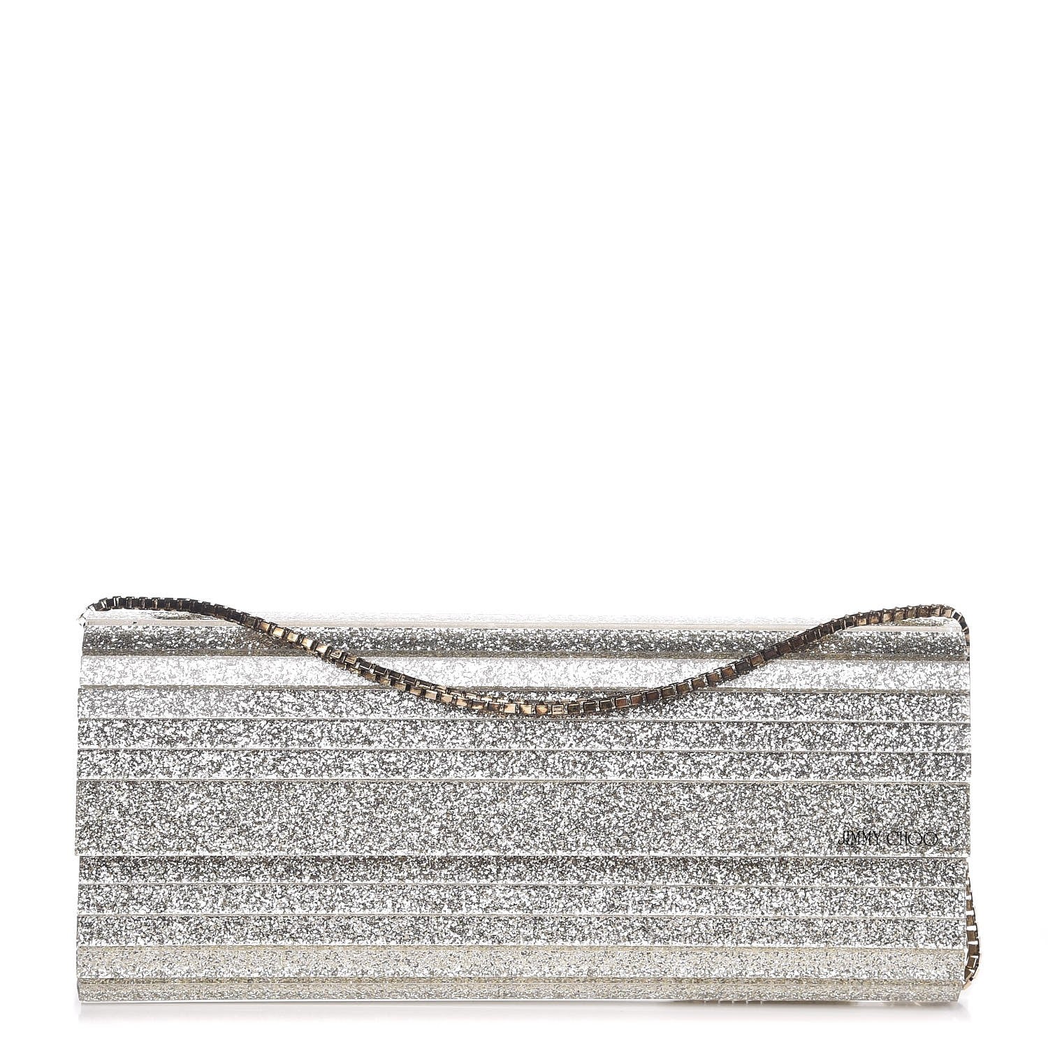 Jimmy Choo Acrylic Glitter Sweetie Clutch Champagne 1 of 11
