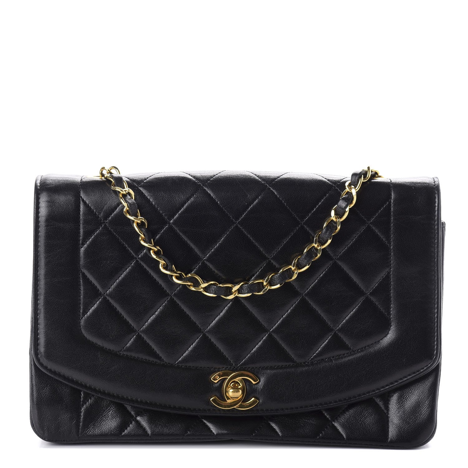 Chanel Lambskin Quilted Medium Single Flap Black 1 of 8