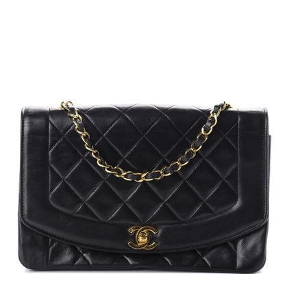 Chanel Lambskin Quilted Medium Single Flap Black 1 of 8