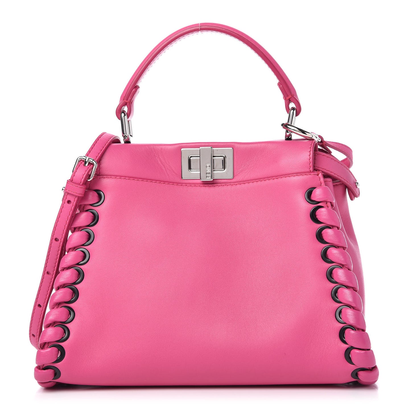 Nappa Lace Up Mini Peekaboo Iconic Satchel Geranio