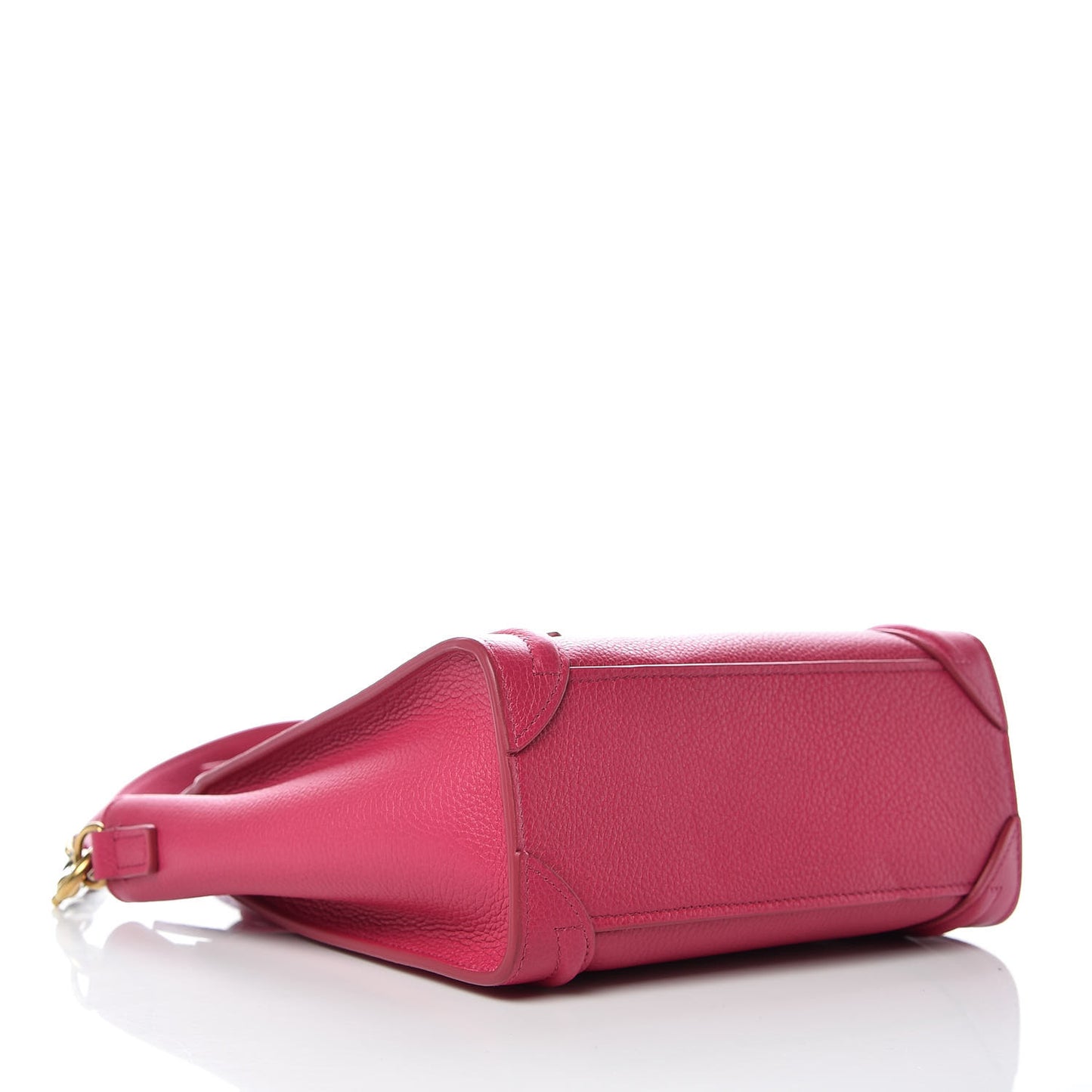 Drummed Calfskin Nano Luggage Fuchsia