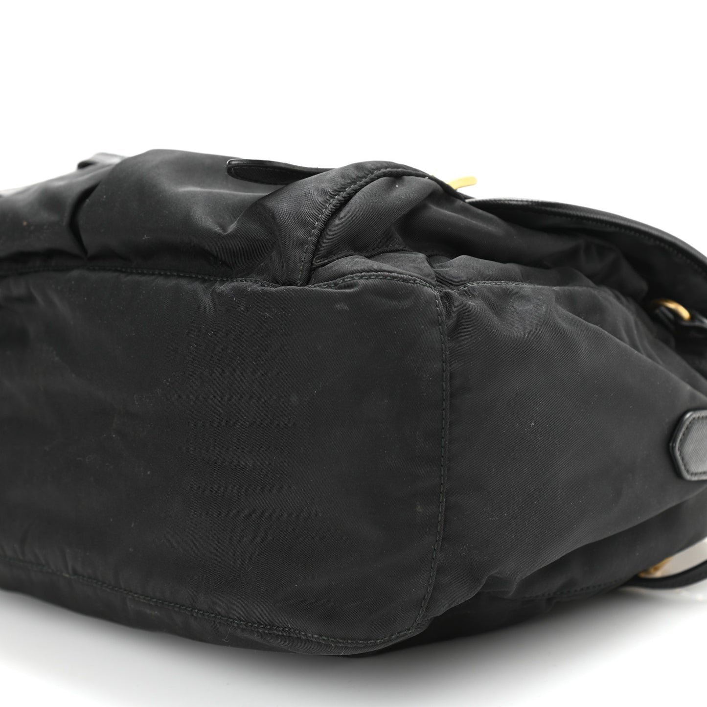 Tessuto Nylon Saffiano Messenger Bag Black