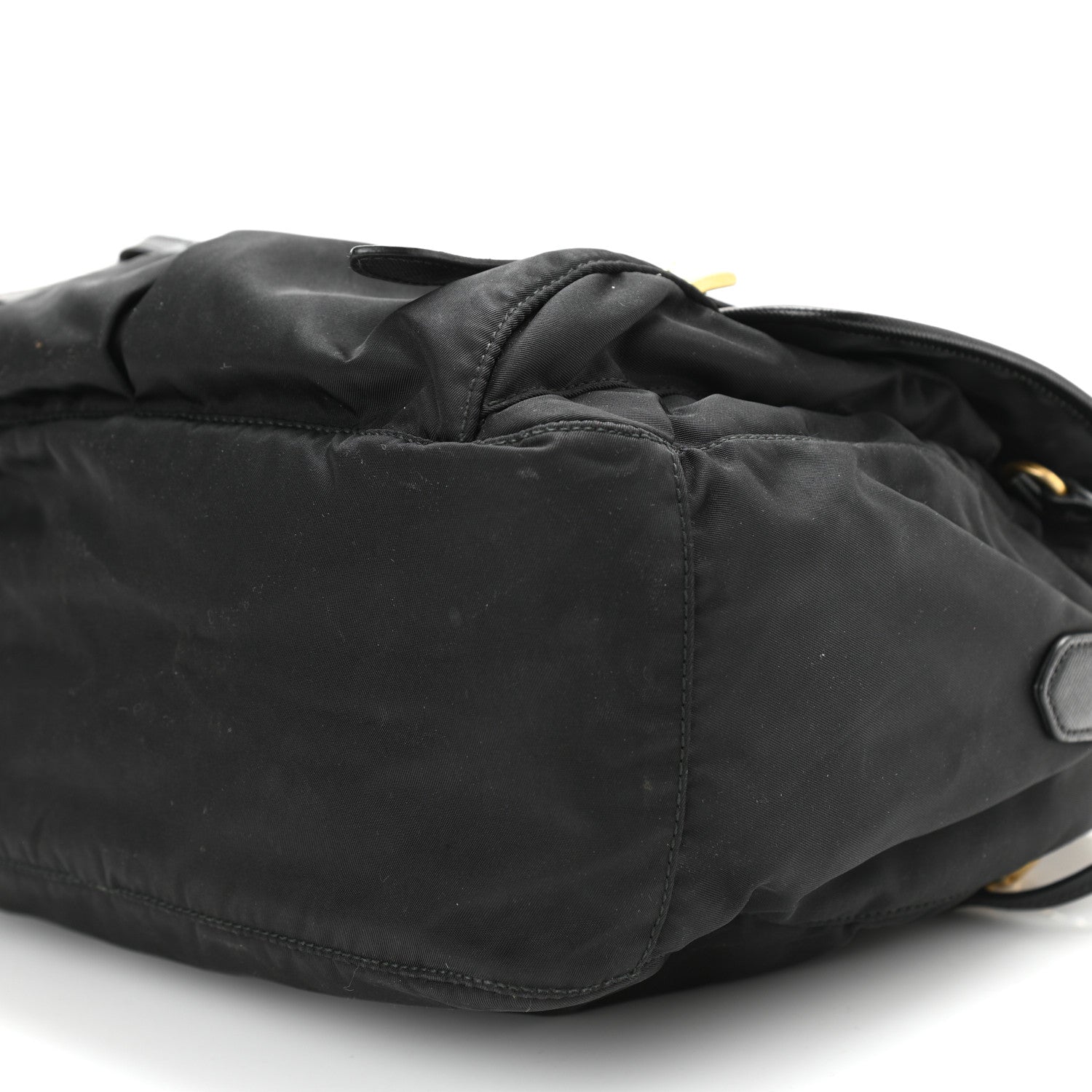Prada Tessuto Nylon Saffiano Messenger Bag Black 8 of 9