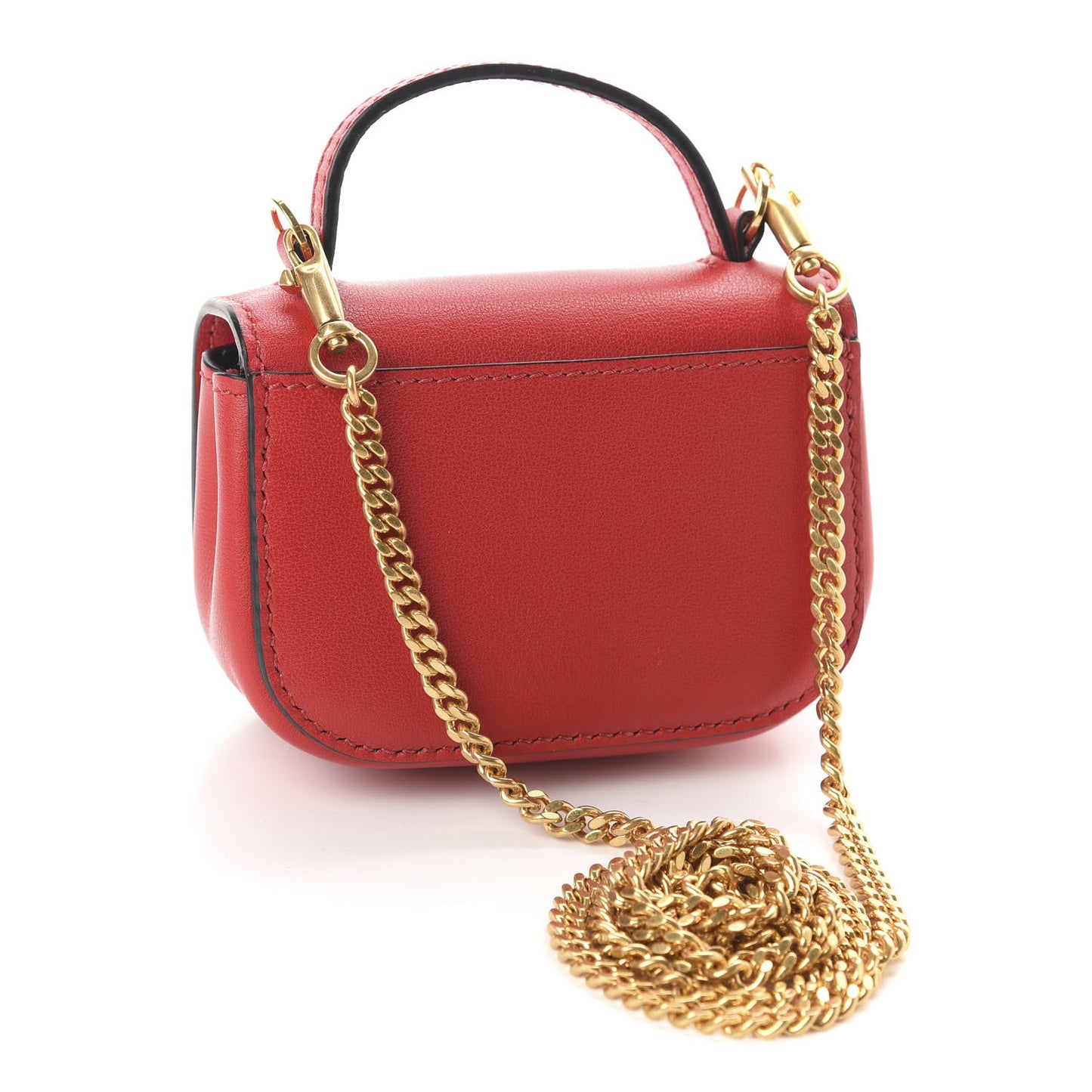 Calfskin Mini Supervee Crossbody Bag Rouge Pur