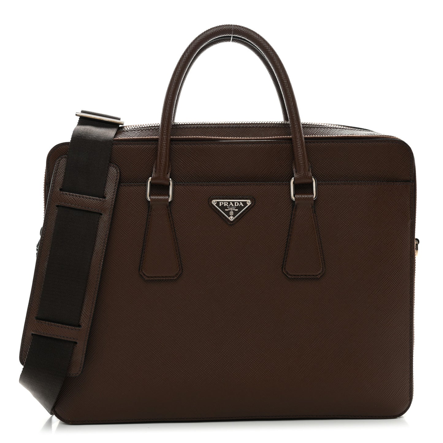 Saffiano Travel Briefcase Cacao