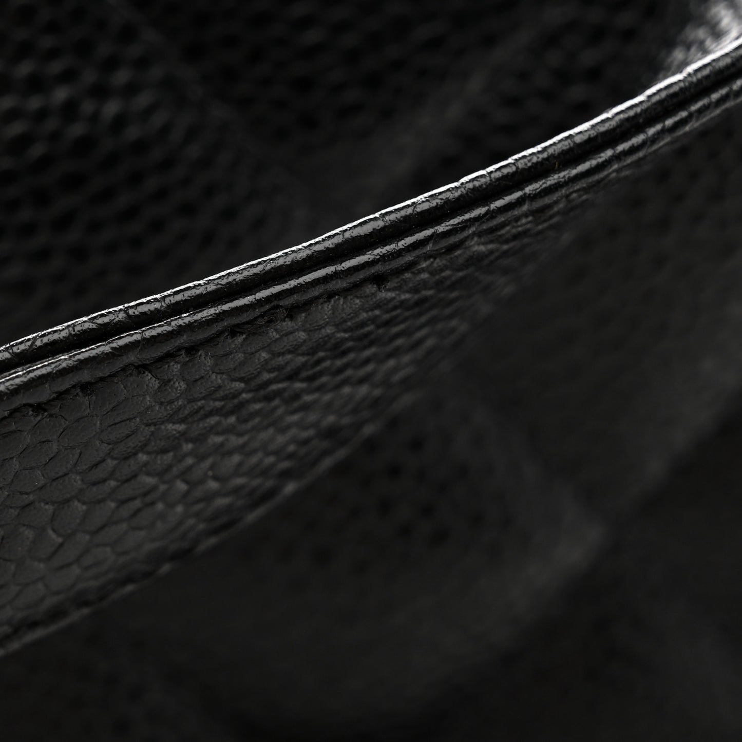 Caviar Quilted Grand Shopping Tote GST Black