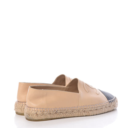 Chanel Lambskin CC Espadrilles 41 Beige Black 4 of 12