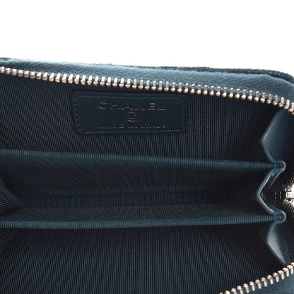 Chanel Caviar Quilted Zip Coin Purse Dark Green 5 of 8