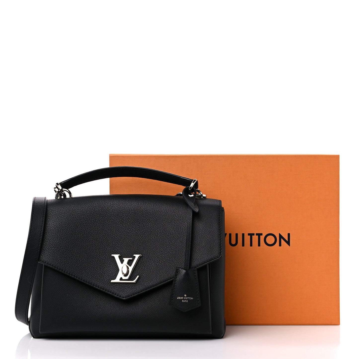 Soft Calfskin My Lockme Top Handle Black