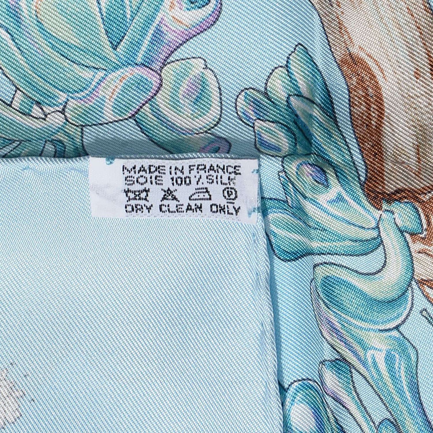 Hermes Silk Jardin Secret Scarf 90 4 of 4