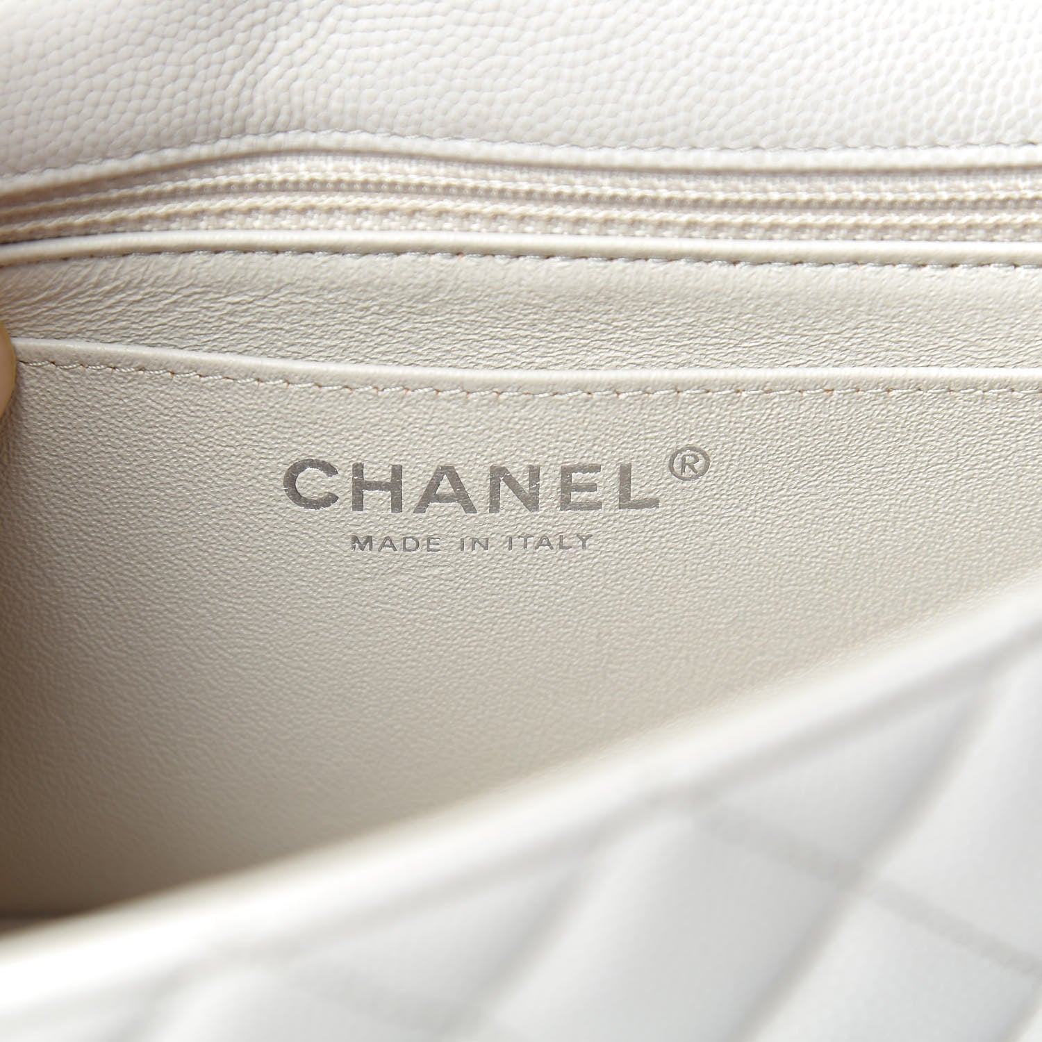 Chanel Caviar Quilted Mini Rectangular Flap Ivory 6 of 10