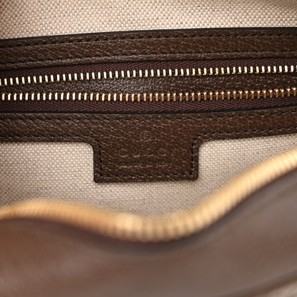 Gucci GG Supreme Monogram Textured Dollar Calfskin Web Studded Mini Ophidia Flap Shoulder Bag Beige Ebony New Acero 6 of 11