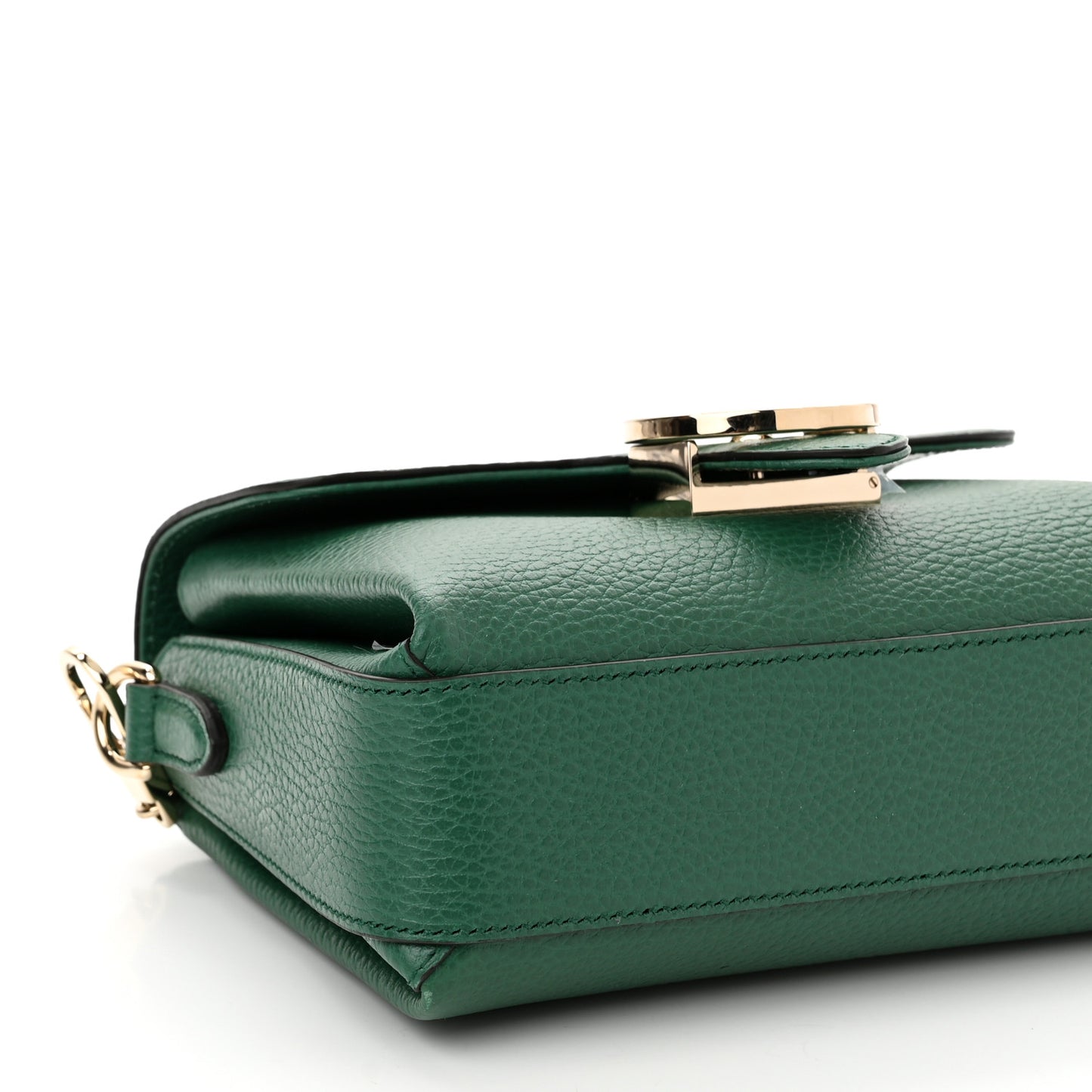 Dollar Calfskin Interlocking G Crossbody Bag Emerald