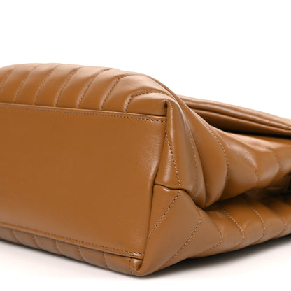 Saint Laurent Calfskin Y Quilted Monogram Medium Loulou Chain Satchel Dark Natural 10 of 11