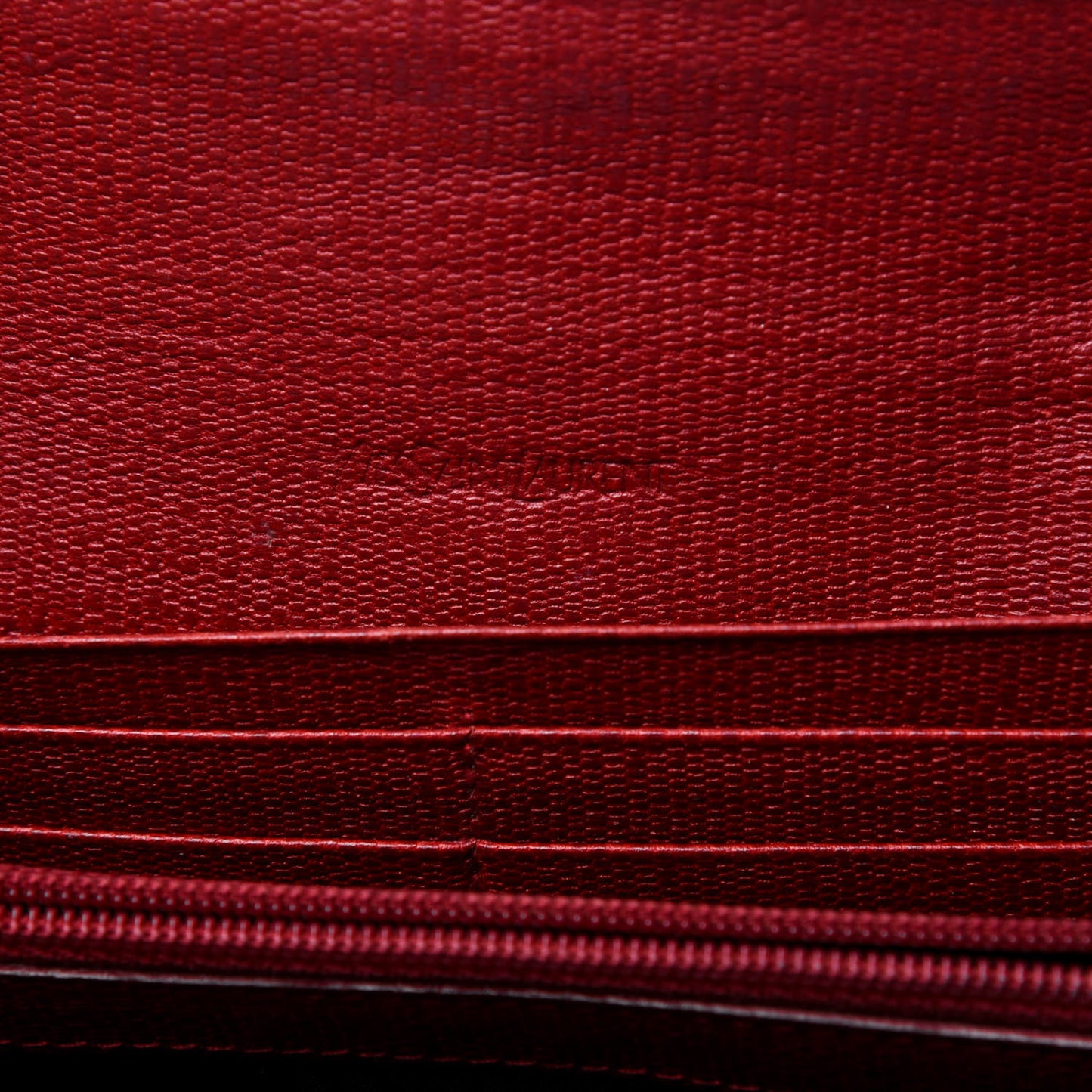 Textured Calfskin Classic Y Ligne Clutch Red