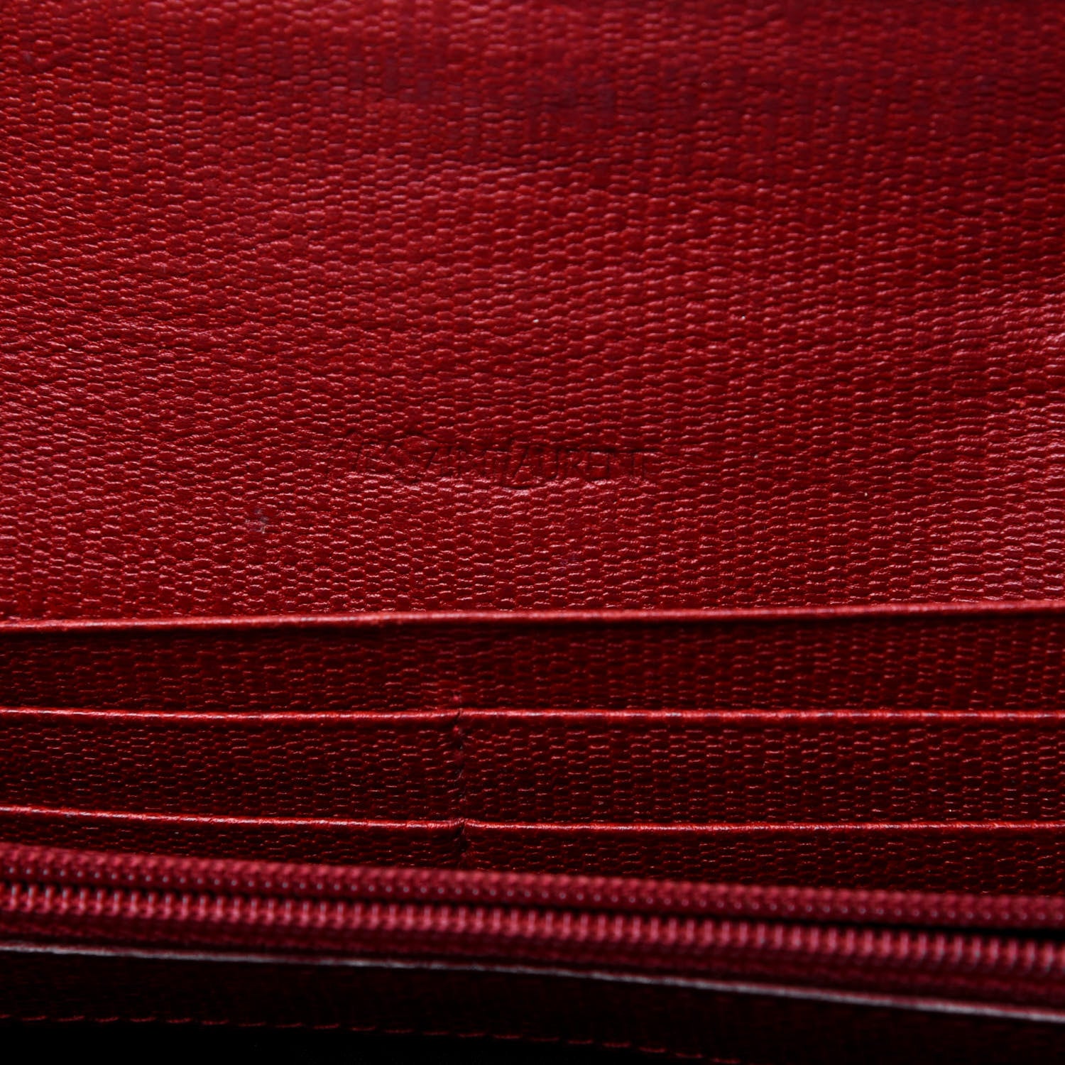 Saint Laurent Textured Calfskin Classic Y Ligne Clutch Red 6 of 25