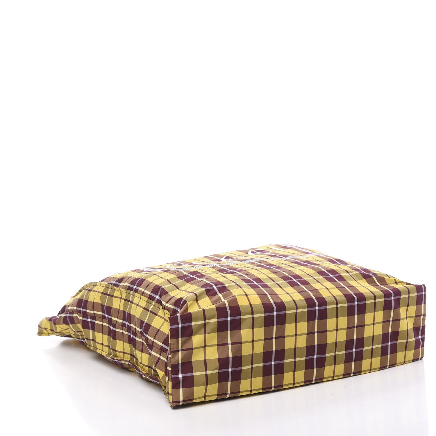 Gucci Nylon Checked Logo Vertical Tote Yellow 3 of 10