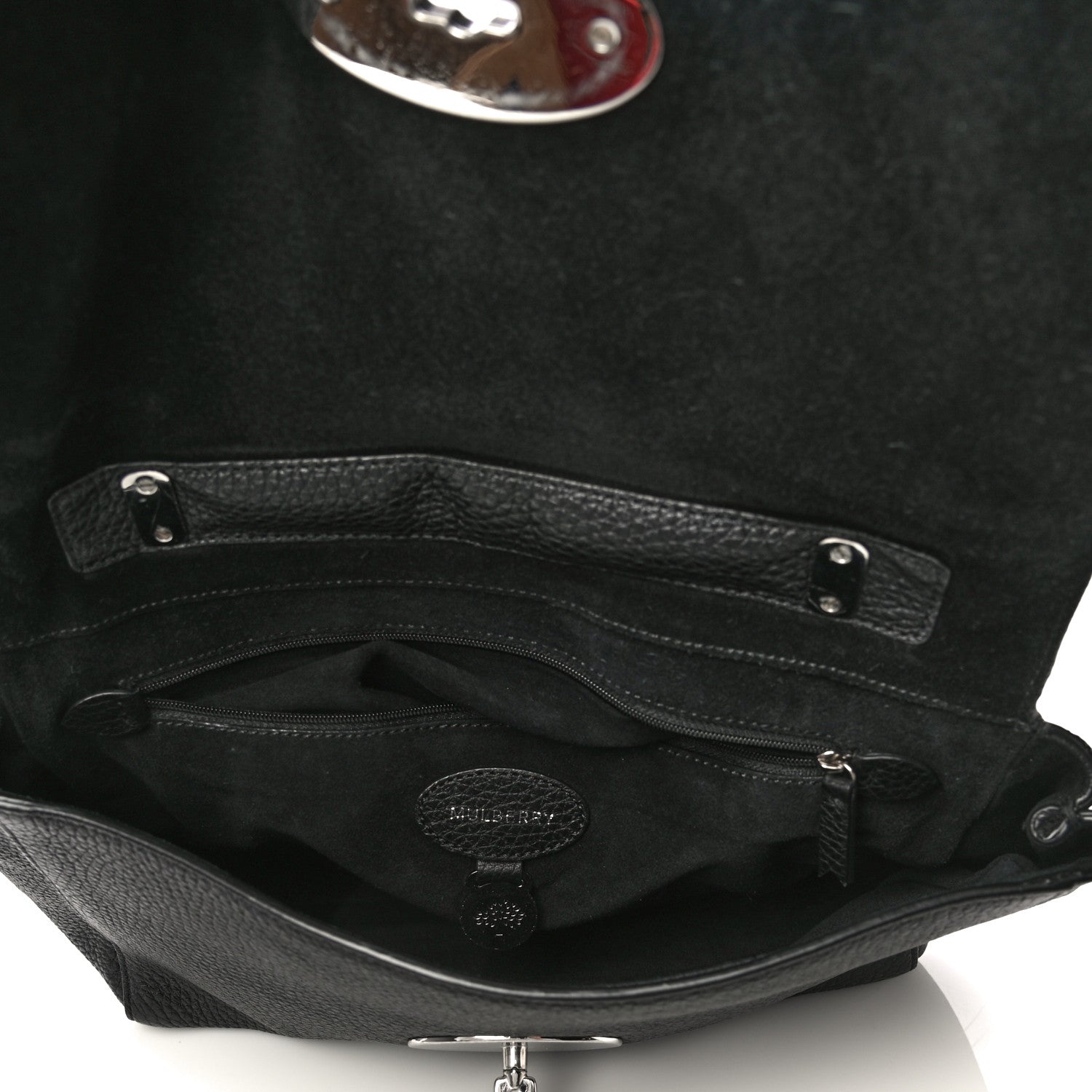 Mulberry Small Classic Grain Calfskin Medium Lily Black 4 of 13