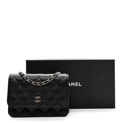 Chanel Caviar Quilted Mini Wallet On Chain WOC Black 8 of 8
