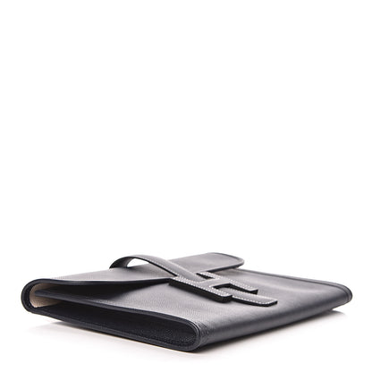 Hermes Epsom Jige PM Clutch Bleu Nuit 4 of 7