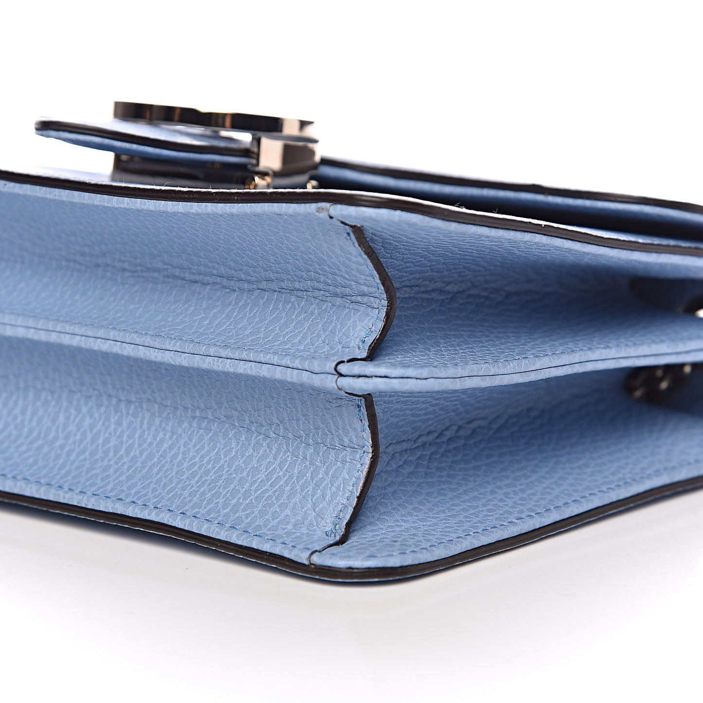 Dollar Calfskin Small Interlocking G Shoulder Bag Mineral Blue
