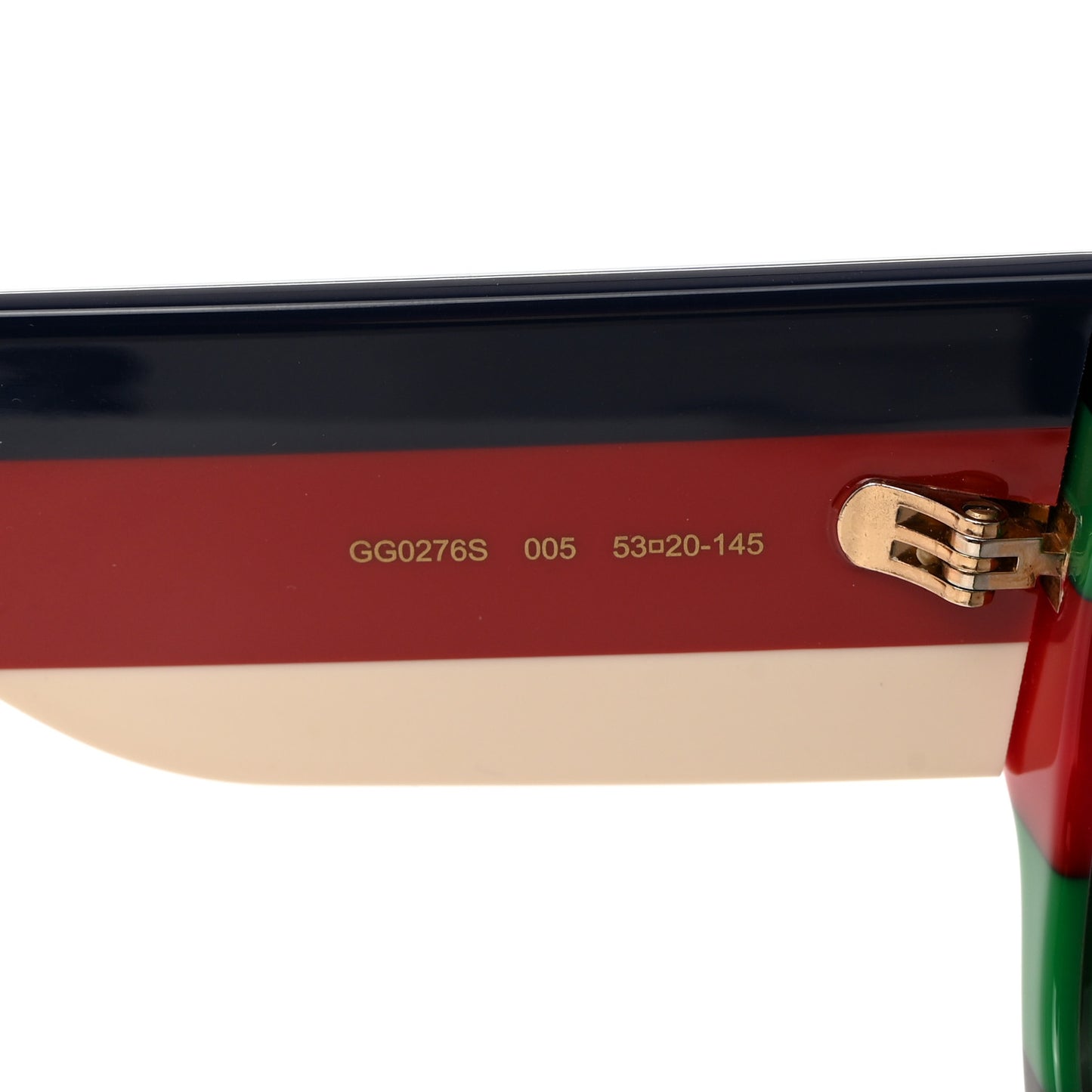 Acetate Web Oversized Frame Rectangle Sunglasses GG0276S Black Multicolor
