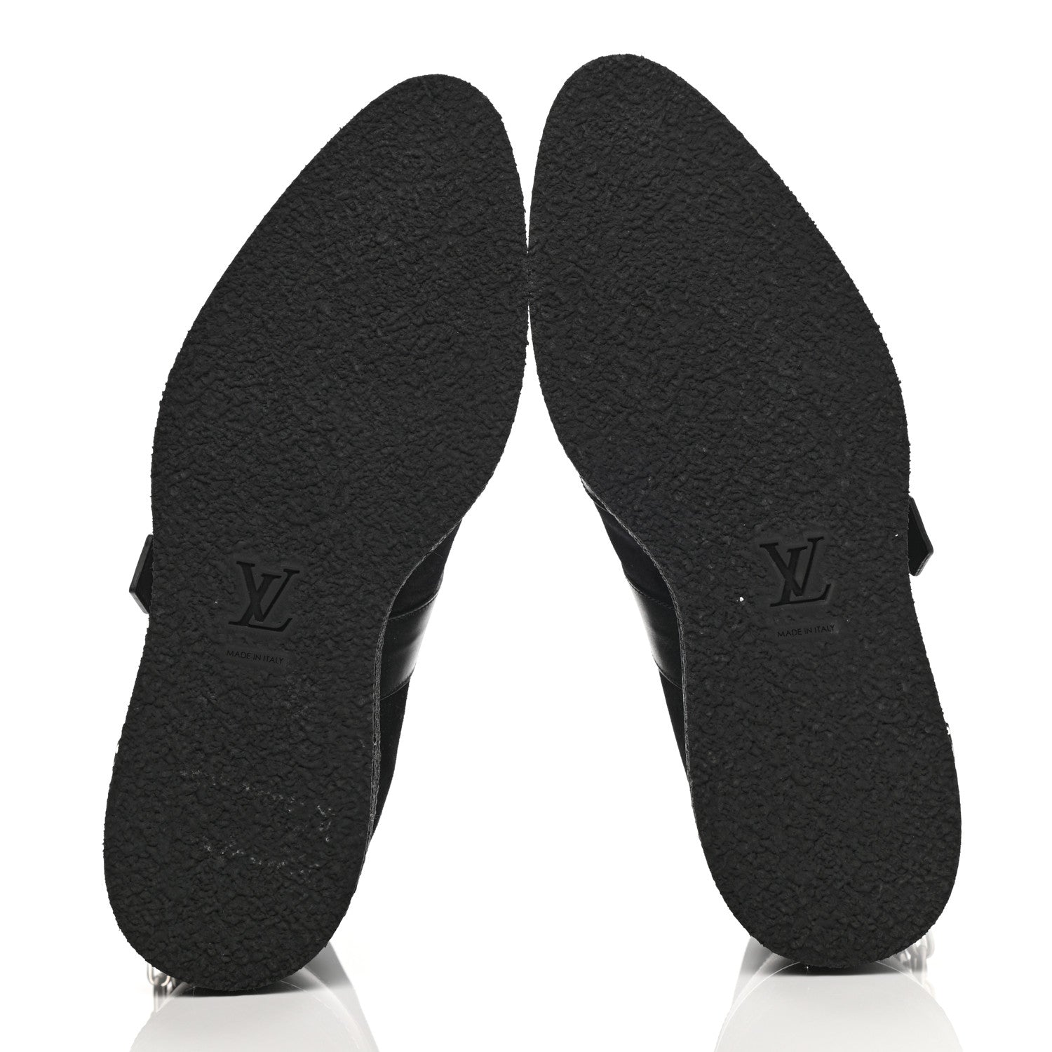 Louis Vuitton Suede Calfskin Mens Creeper Ankle Boots 9 Black