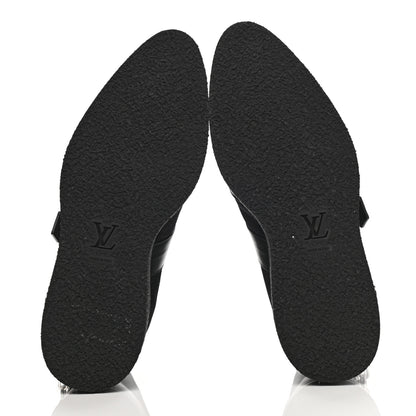 Louis Vuitton Suede Calfskin Mens Creeper Ankle Boots 9 Black 5 of 8