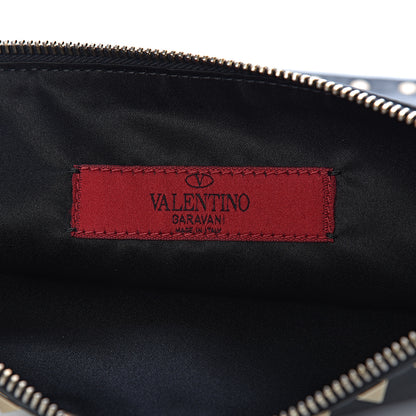 Valentino Garavani Vitello Large Rockstud Zip Pouch Black 6 of 6