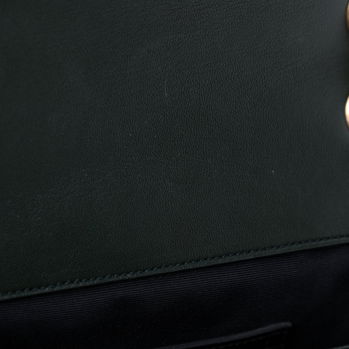 Velvet Matelasse Chevron Medium Monogram Chain Bag New Dark Green