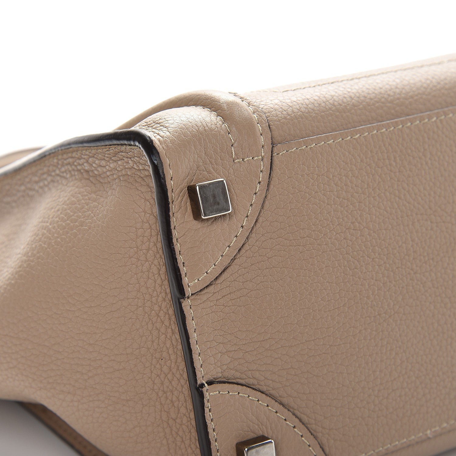 Celine Drummed Calfskin Micro Luggage Dune 9 of 9