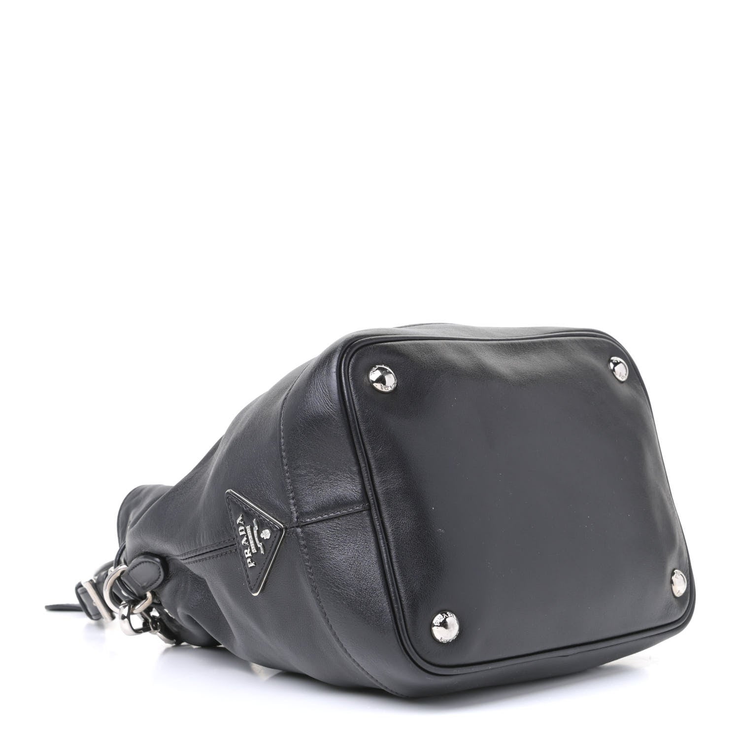 Prada Soft Calf Bucket Bag Black 3 of 6