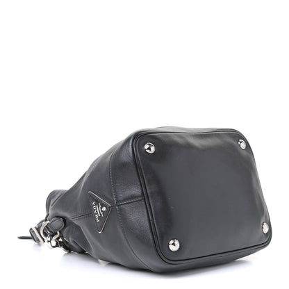 Prada Soft Calf Bucket Bag Black 3 of 6