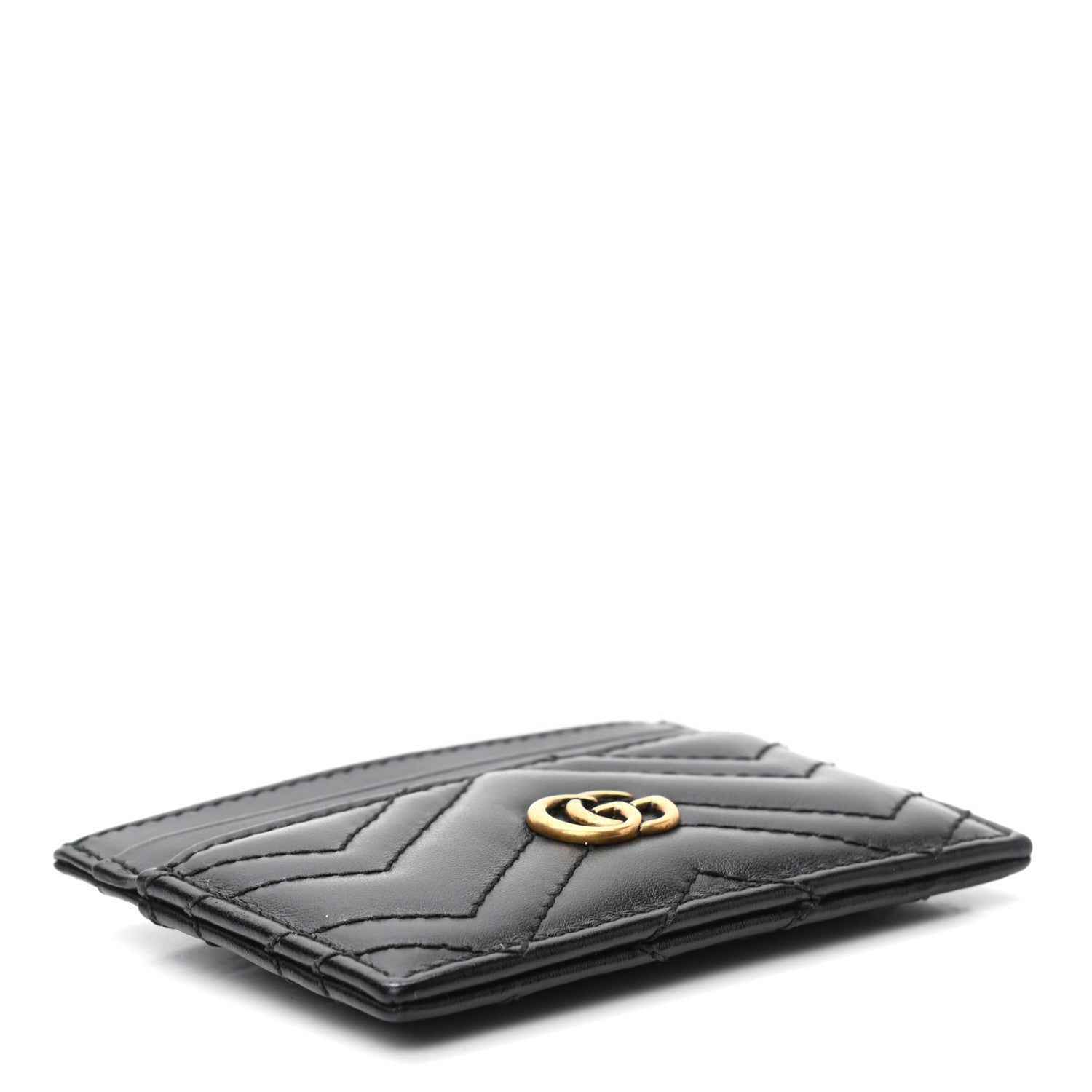 Gucci Calfskin Matelasse GG Marmont Card Holder Black 4 of 6