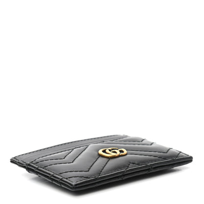 Gucci Calfskin Matelasse GG Marmont Card Holder Black 4 of 6