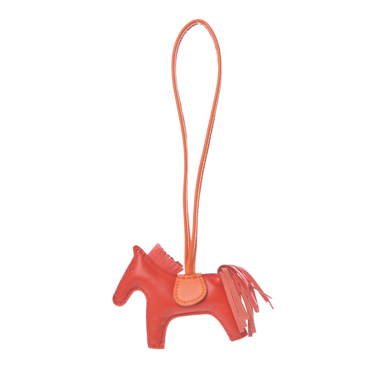 Milo Lambskin Grigri Rodeo Horse Bag Charm PM Rouge Rose Indien Jaipur Feu