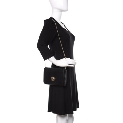 Versace Vitello Palazzo Medusa Evening Clutch Bag Black 2 of 10