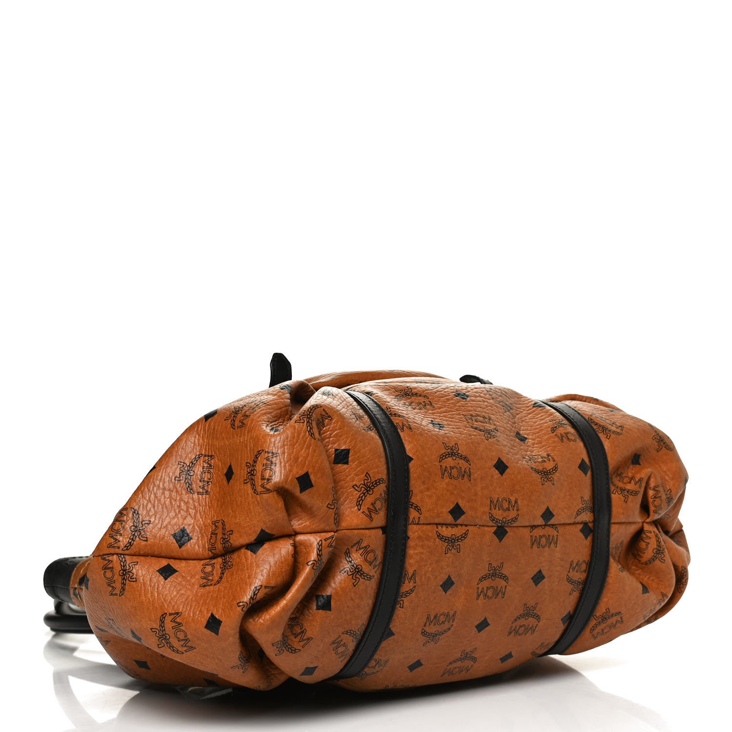 MCM Visetos Tote Cognac Black 4 of 11