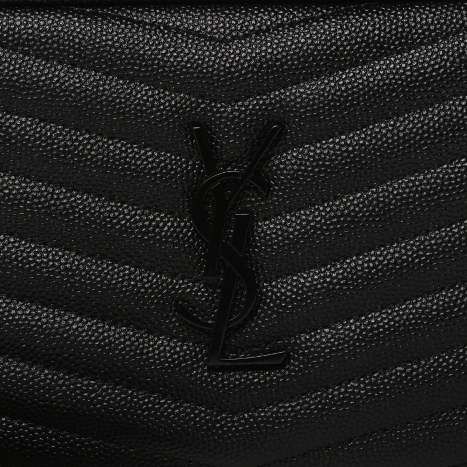 Saint Laurent Grain De Poudre Matelasse Monogram Mini Lou Camera Bag Black 8 of 10