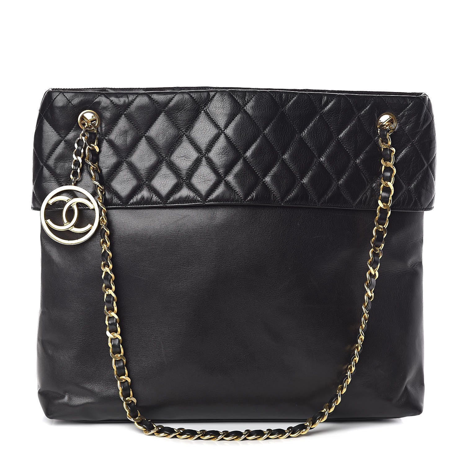 Chanel Calfskin Quilted Large Shoulder Bag Black 1 of 11