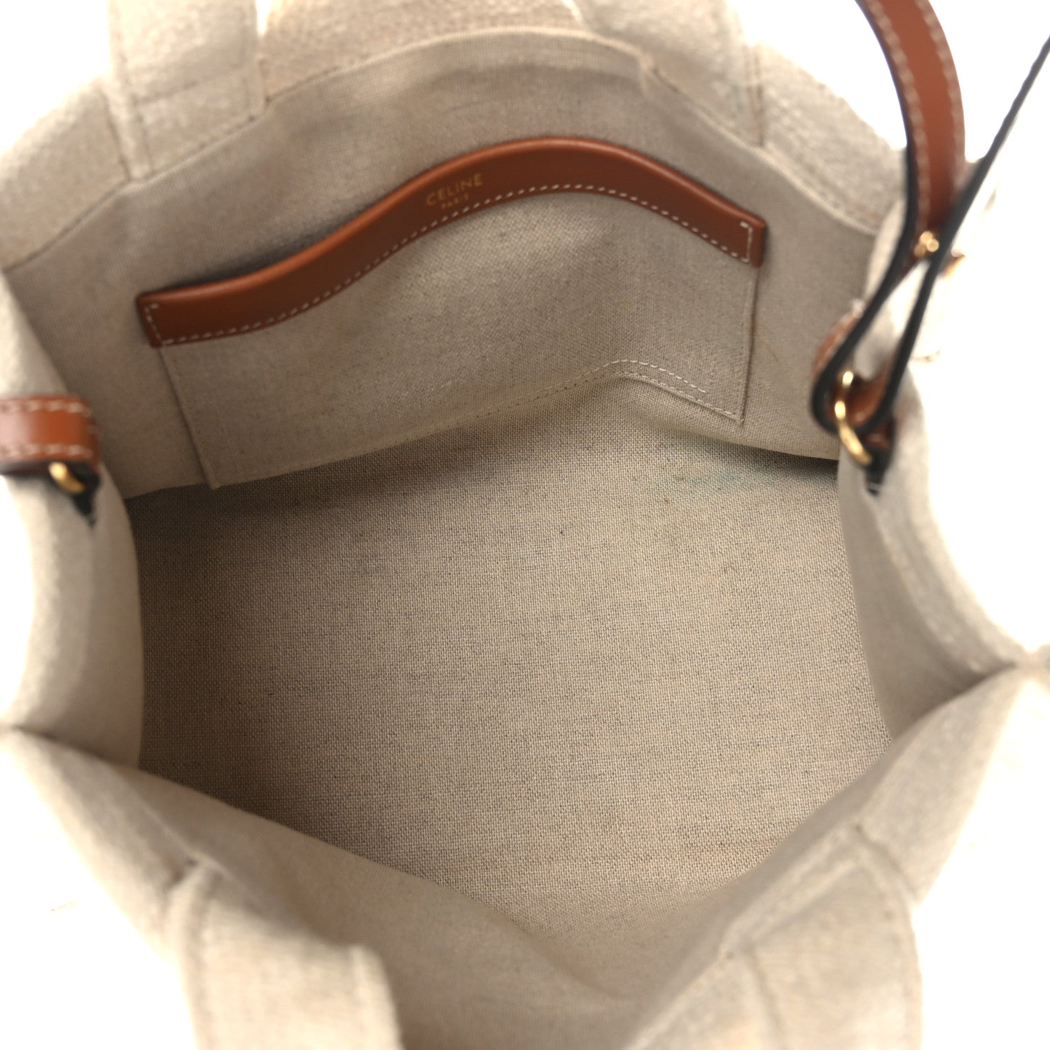 Celine Canvas Small Cabas Thais Ecru Black 5 of 10