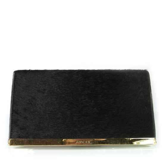 Pony Hair Wallet Organizer Black