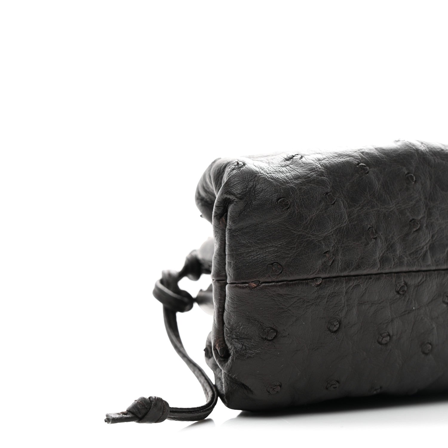 Bottega Veneta Ostrich The Mini Pouch Fondente 9 of 10