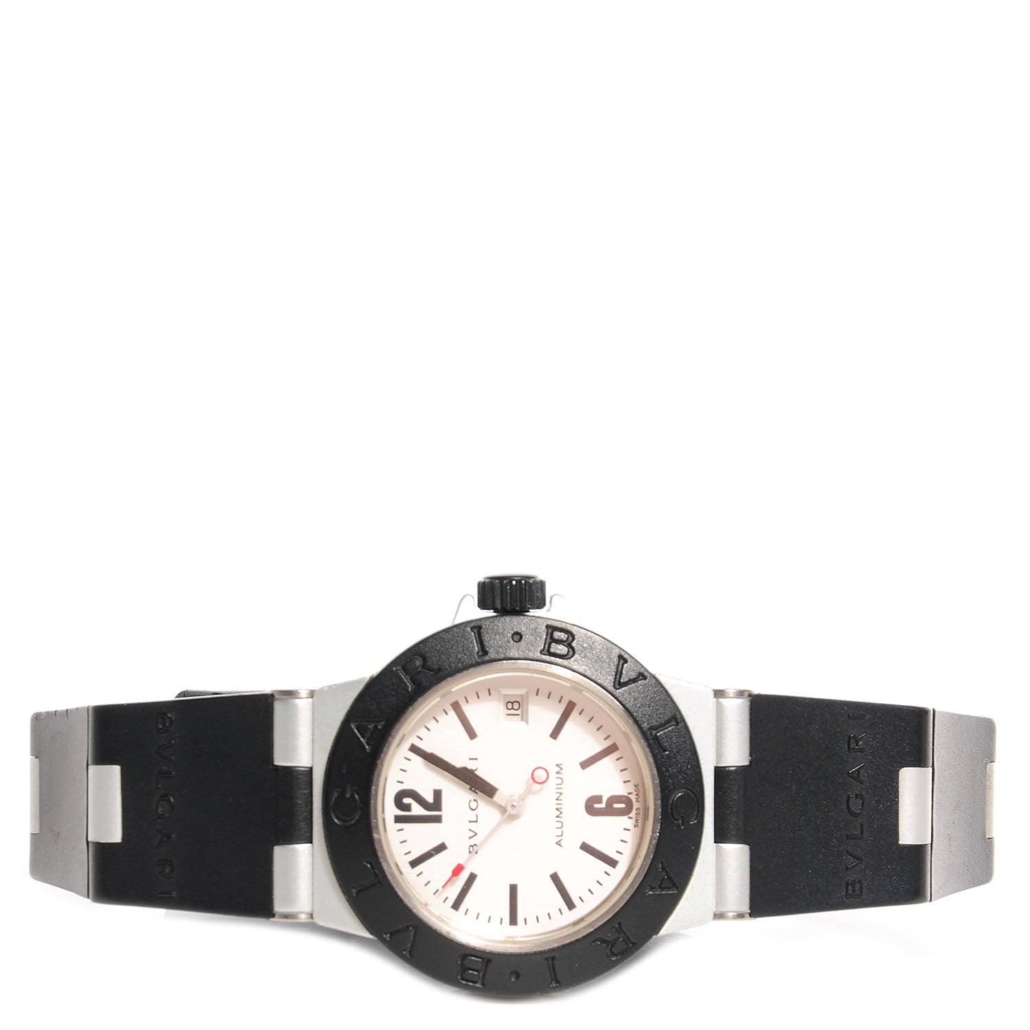 Bulgari Aluminum Rubber 29mm Diagono Quartz Watch 3 of 11