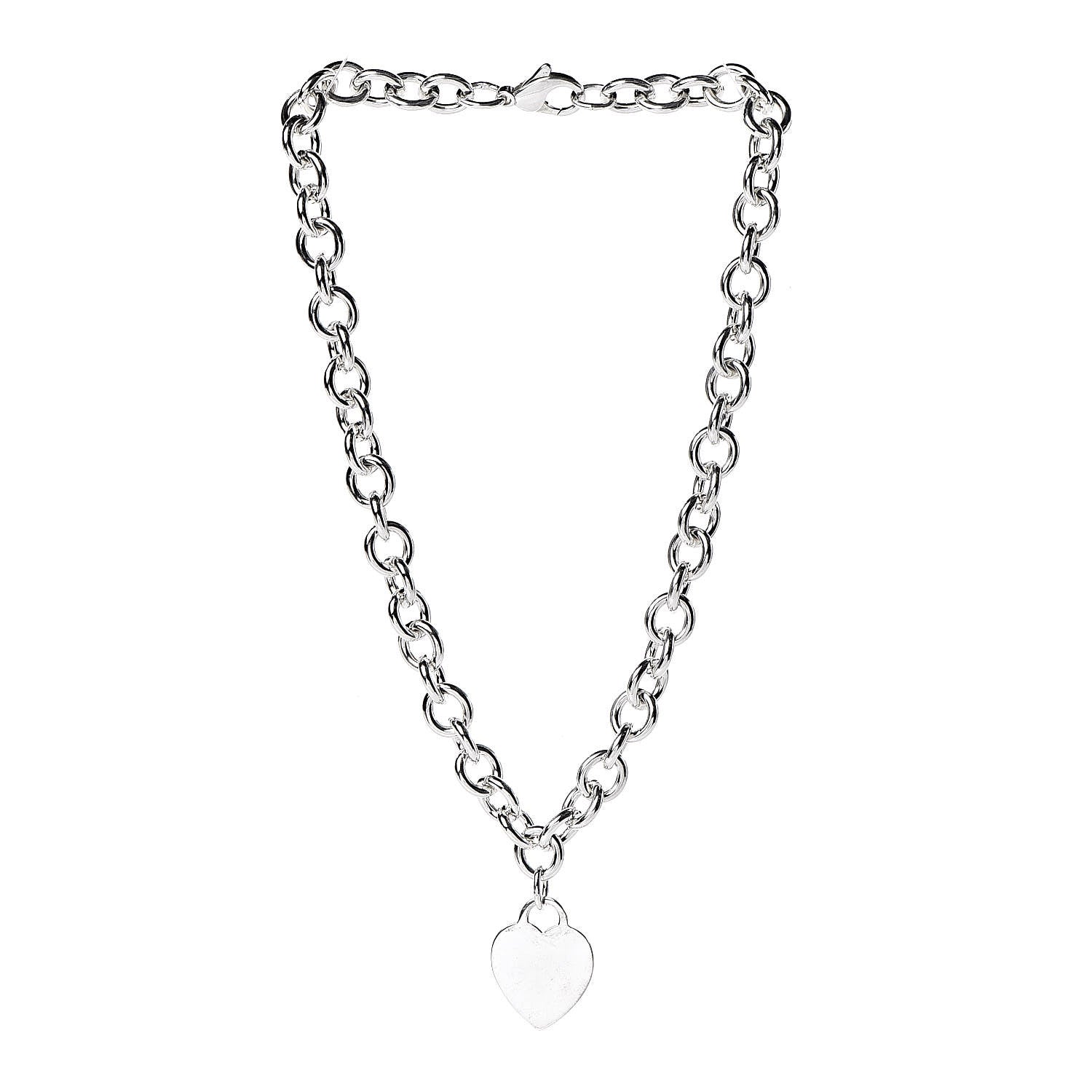 Tiffany Sterling Silver Heart Tag Necklace 3 of 6