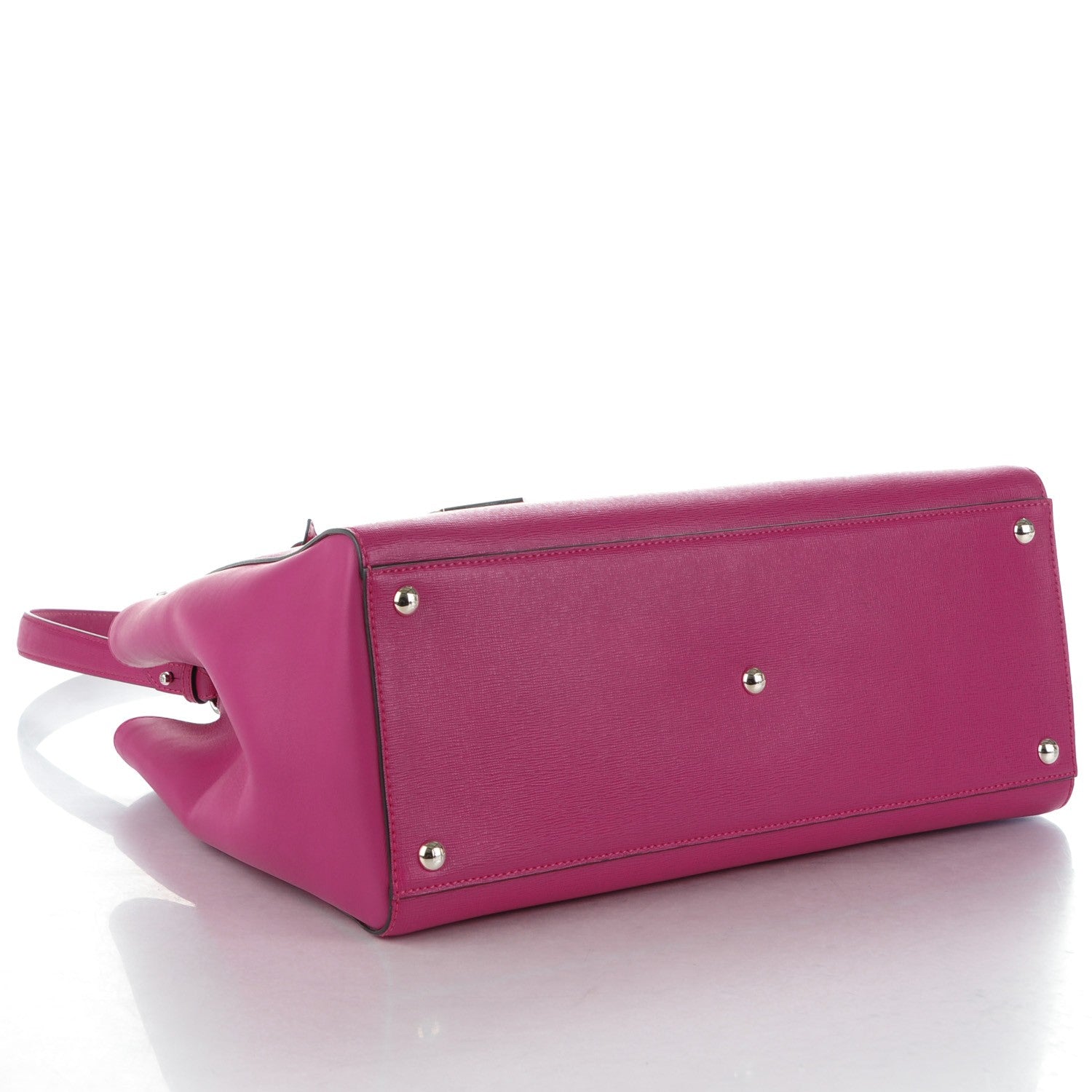 Fendi Vitello Elite Medium 2Jours Tote Magenta 4 of 8