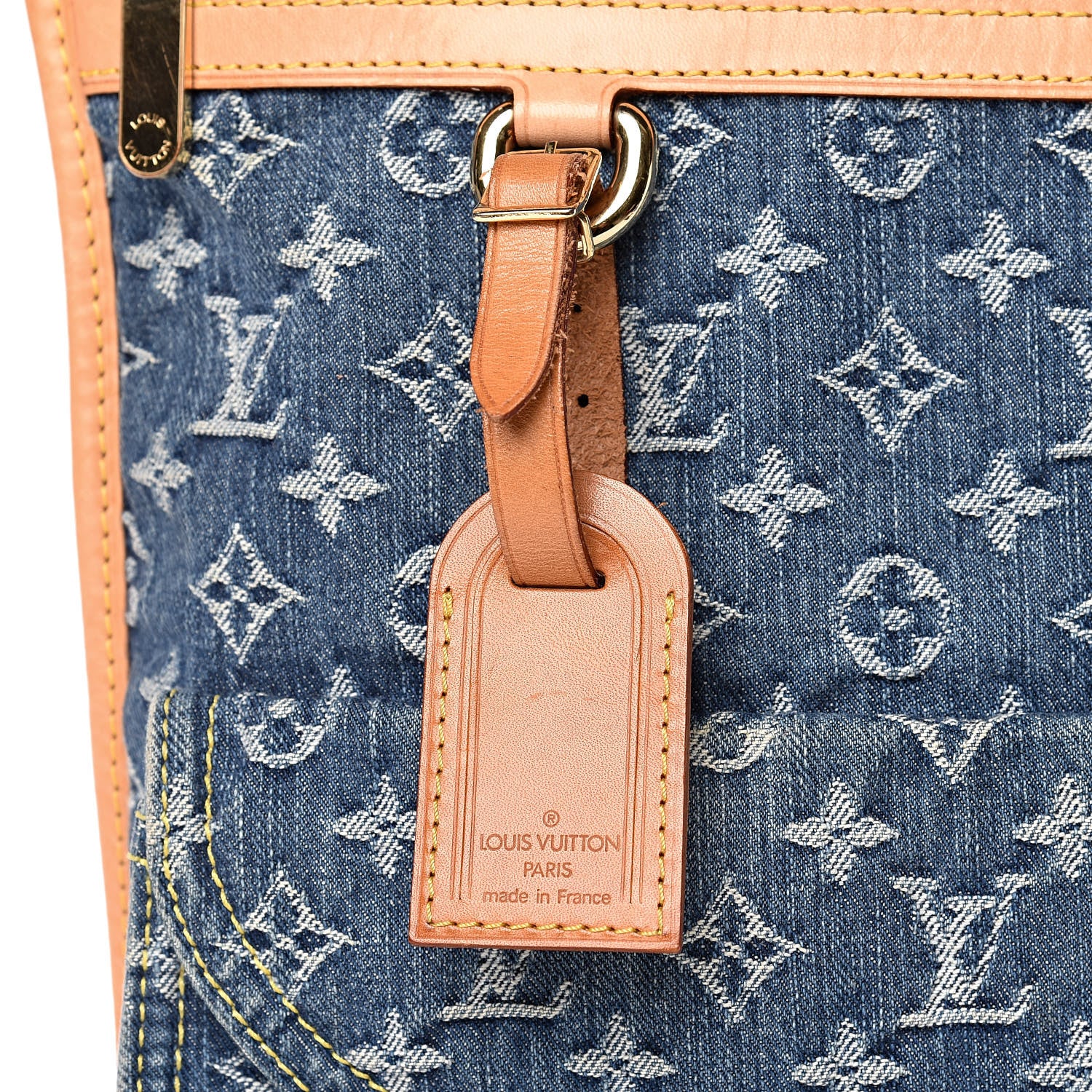 Louis Vuitton Monogram Denim Sac Plat Blue 8 of 12